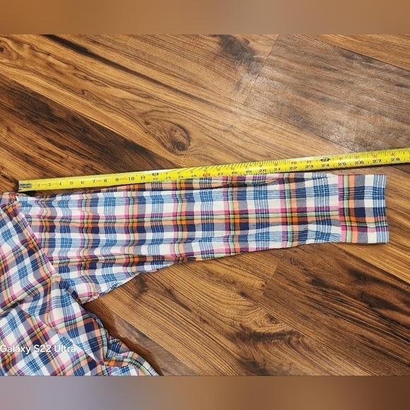 Scappino Marine 100% Cotton MultiColor Plaid Button Down - Picture 8 of 9